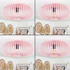 Lampes Industrielles-hofstein Plafonnier Oravi Rose, 1 lumière