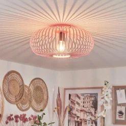 Lampes Industrielles-hofstein Plafonnier Oravi Rose, 1 lumière