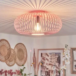 Lampes Industrielles-hofstein Plafonnier Oravi Rose, 1 lumière