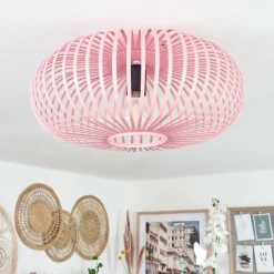 Lampes Industrielles-hofstein Plafonnier Oravi Rose, 1 lumière