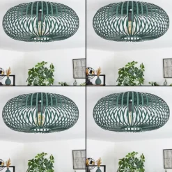 Lampes Industrielles-hofstein Plafonnier Oravi Vert, 1 lumière