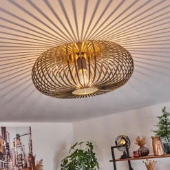 hofstein Plafonnier Oravi Vieux laiton, 1 lumière* Plafonniers