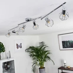 Lampes Vintages & Rétros-hofstein Plafonnier Orebro Chrome, 6 lumières