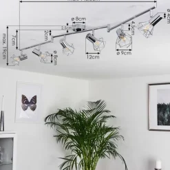 Lampes Vintages & Rétros-hofstein Plafonnier Orebro Chrome, 6 lumières