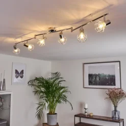 Lampes Vintages & Rétros-hofstein Plafonnier Orebro Chrome, 6 lumières