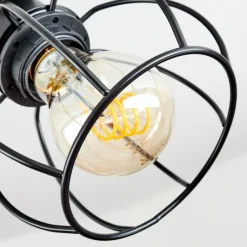 hofstein Plafonnier Orkanger Chrome, Noir, 2 lumières