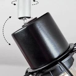 hofstein Plafonnier Orkanger Chrome, Noir, 2 lumières