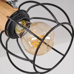 Lampes Vintages & Rétros-hofstein Plafonnier Orkanger Chrome, Noir, 1 lumière