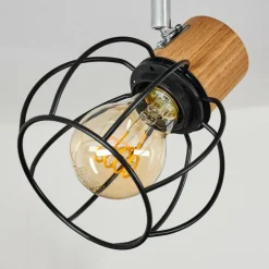 Lampes Vintages & Rétros-hofstein Plafonnier Orkanger Chrome, Écru, Noir, 4 lumières