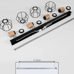 Lampes Vintages & Rétros-hofstein Plafonnier Orkanger Chrome, Écru, Noir, 4 lumières