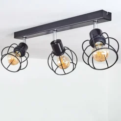 hofstein Plafonnier Orkanger Noir, 3 lumières* Spots Et Projecteurs