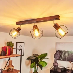 hofstein Plafonnier Orkanger Noir, 3 lumières* Spots Et Projecteurs