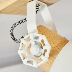 Lampes Vintages & Rétros-hofstein Plafonnier Orny Blanc, 2 lumières