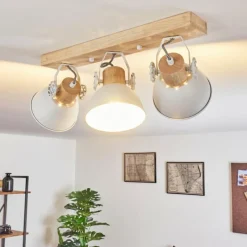 Lampes Vintages & Rétros-hofstein Plafonnier Orny Blanc, 3 lumières