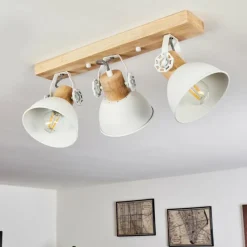 Lampes Vintages & Rétros-hofstein Plafonnier Orny Blanc, 3 lumières