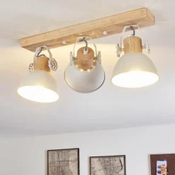 Lampes Vintages & Rétros-hofstein Plafonnier Orny Blanc, 3 lumières