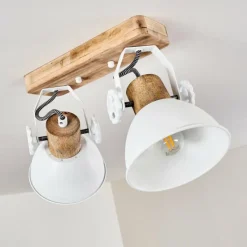 Lampes Vintages & Rétros-hofstein Plafonnier Orny Blanc, 2 lumières