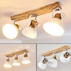 Lampes Vintages & Rétros-hofstein Plafonnier Orny Blanc, 3 lumières