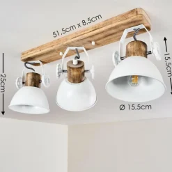 Lampes Vintages & Rétros-hofstein Plafonnier Orny Blanc, 3 lumières