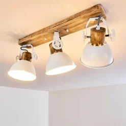 Lampes Vintages & Rétros-hofstein Plafonnier Orny Blanc, 3 lumières