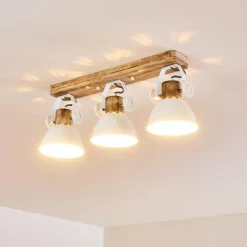 Lampes Vintages & Rétros-hofstein Plafonnier Orny Blanc, 3 lumières