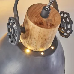 Lampes Vintages & Rétros-hofstein Plafonnier Orny Bois clair, 3 lumières