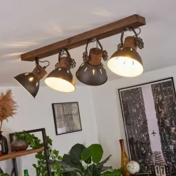 Lampes Vintages & Rétros-hofstein Plafonnier Orny Bois foncé, 4 lumières