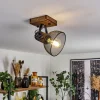 Lampes Industrielles-hofstein Plafonnier Orny Bois foncé, Noir, 1 lumière