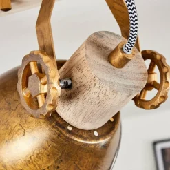 Lampes Dorées-hofstein Plafonnier Orny Bronze, Bois clair, 3 lumières