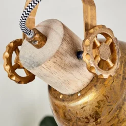 Lampes Dorées-hofstein Plafonnier Orny Bronze, Bois clair, 2 lumières