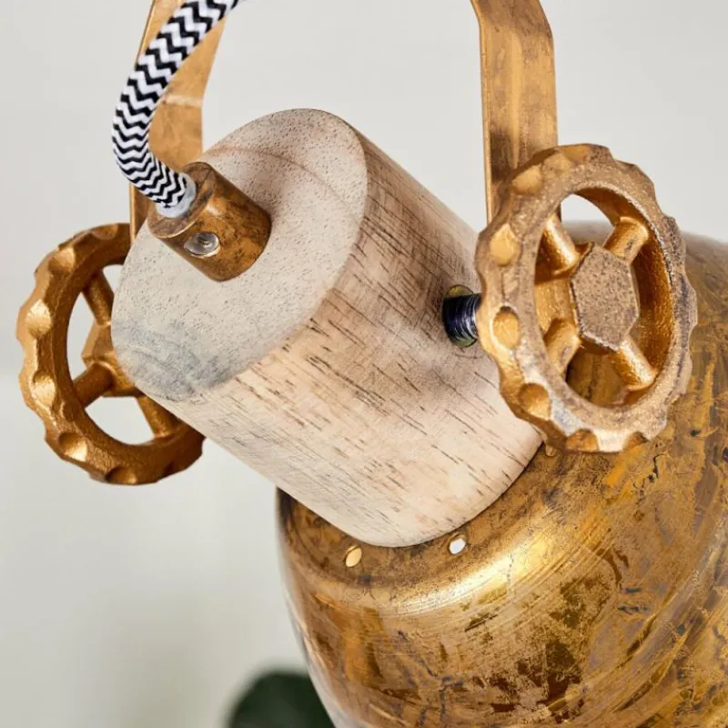 Lampes Dorées-hofstein Plafonnier Orny Bronze, Bois clair, 2 lumières