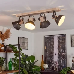 Lampes Vintages & Rétros-hofstein Plafonnier Orny Brun, 4 lumières