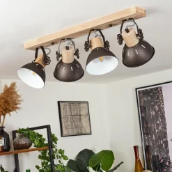 Lampes Vintages & Rétros-hofstein Plafonnier Orny Brun, 4 lumières