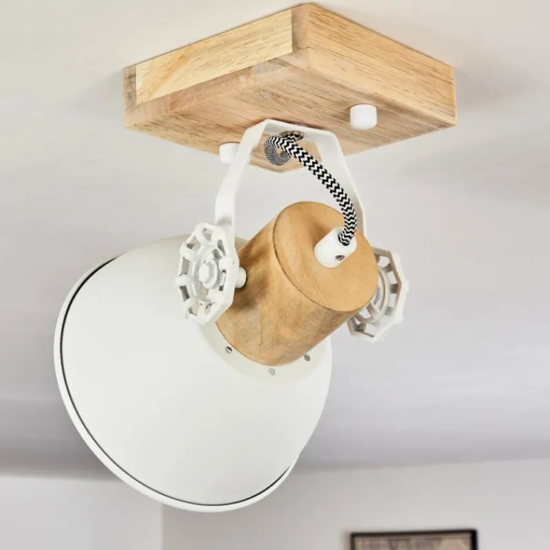 Lampes Industrielles-hofstein Plafonnier Orny Brun, Blanc, 1 lumière