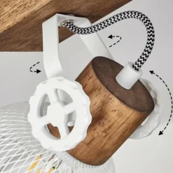 Lampes Industrielles-hofstein Plafonnier Orny Brun, Blanc, 2 lumières