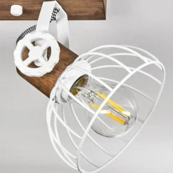 Lampes Industrielles-hofstein Plafonnier Orny Brun, Blanc, 2 lumières