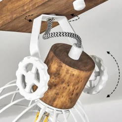 Lampes Industrielles-hofstein Plafonnier Orny Brun, Blanc, 2 lumières