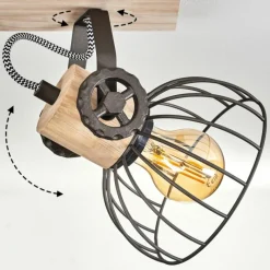 Lampes Industrielles-hofstein Plafonnier Orny Brun, Écru, 4 lumières