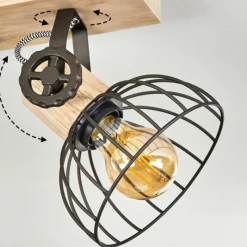 Lampes Industrielles-hofstein Plafonnier Orny Brun, Écru, 3 lumières