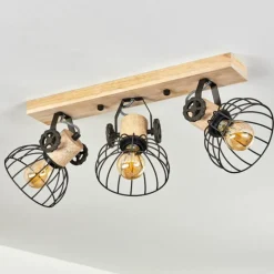 Lampes Industrielles-hofstein Plafonnier Orny Brun, Écru, 3 lumières