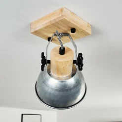 Lampes Industrielles-hofstein Plafonnier Orny Brun, Zingué, 1 lumière