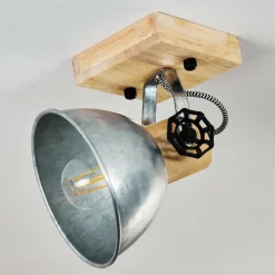 Lampes Industrielles-hofstein Plafonnier Orny Brun, Zingué, 1 lumière