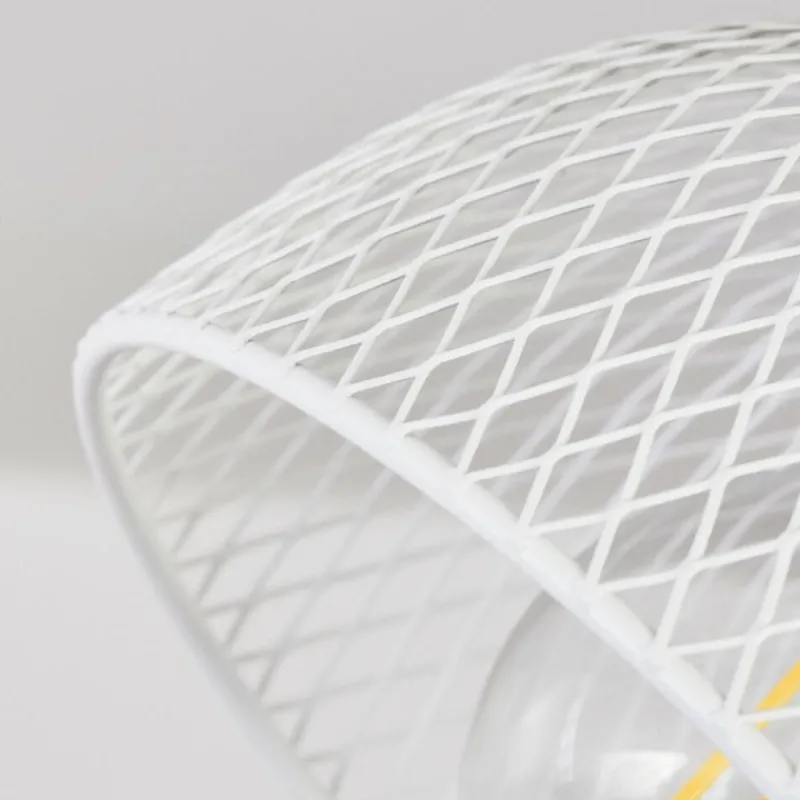 Lampes Industrielles-hofstein Plafonnier Orny Écru, Blanc, 2 lumières