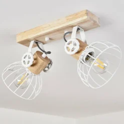 Lampes Industrielles-hofstein Plafonnier Orny Écru, Blanc, 2 lumières