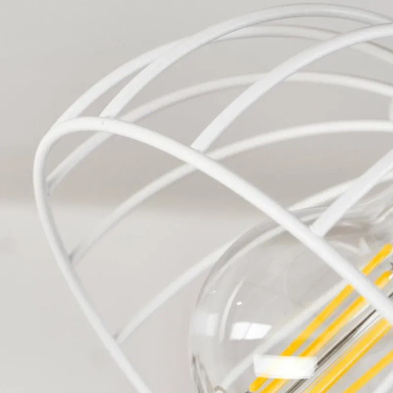 Lampes Industrielles-hofstein Plafonnier Orny Écru, Blanc, 1 lumière