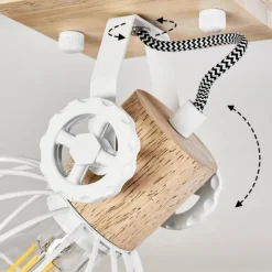 Lampes Industrielles-hofstein Plafonnier Orny Écru, Blanc, 1 lumière