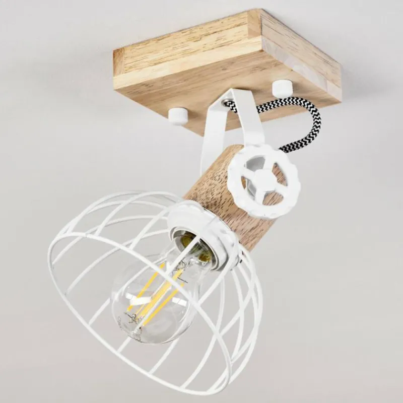 Lampes Industrielles-hofstein Plafonnier Orny Écru, Blanc, 1 lumière