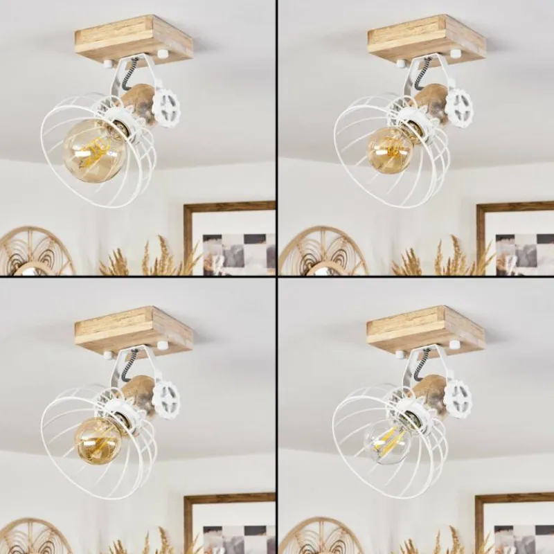 Lampes Industrielles-hofstein Plafonnier Orny Écru, Blanc, 1 lumière