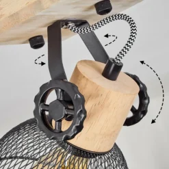 Lampes Industrielles-hofstein Plafonnier Orny Écru, Noir, 1 lumière