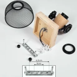 Lampes Industrielles-hofstein Plafonnier Orny Écru, Noir, 1 lumière